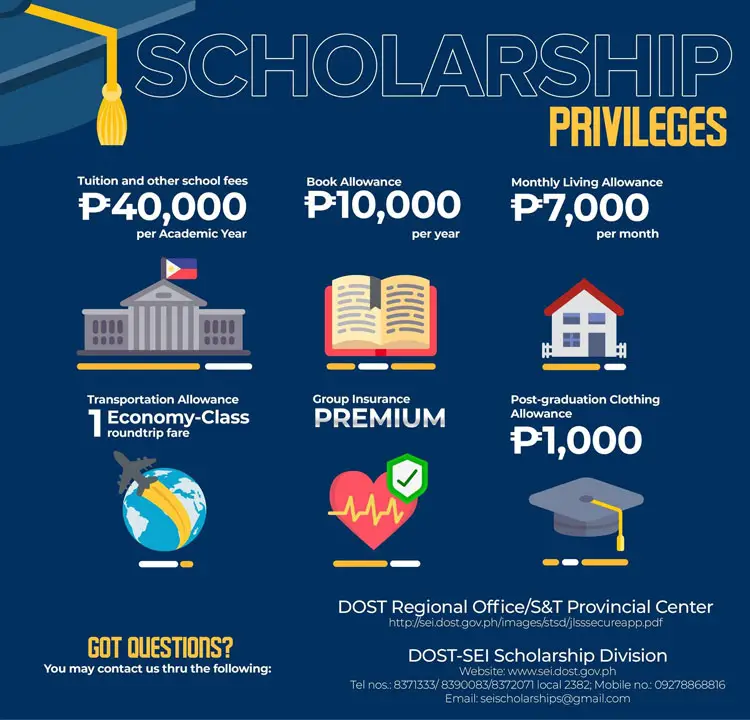 DOST scholarship benefits