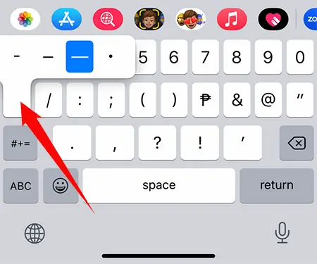 How to type the em dash on the iPhone or iPad