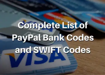 PayPal bank codes